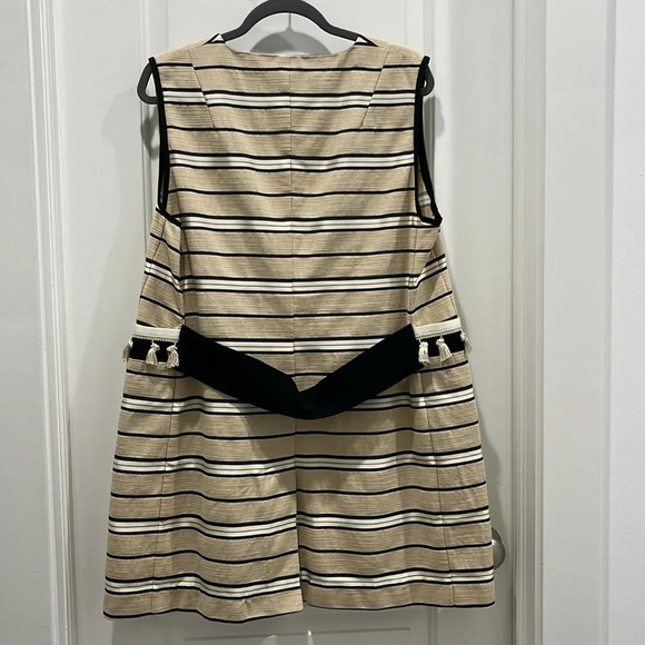 Beatrice.B Anthropologie Striped Tassel Embroidered Vest Sz XL US 10 - Picture 9 of 10